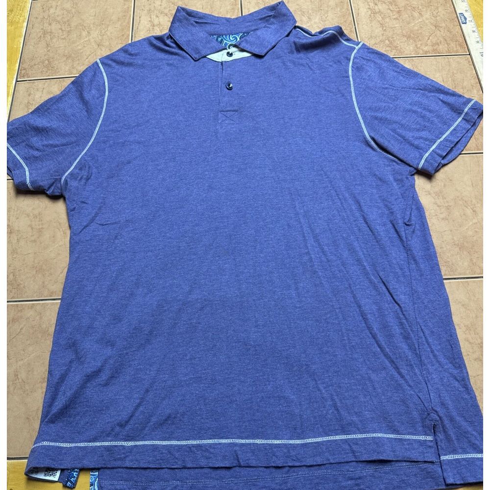 Robert Graham Men's Purple Short Sleeve Cotton‎ Polo Size XL Classic Fit